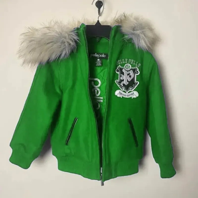 Pelle Pelle Kids Green Limited Edition Wool Jacket image 0
