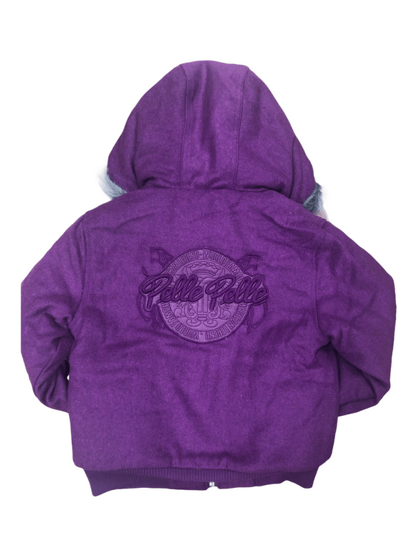 Pelle Pelle Purple Hooded Woolen Jacket image 1
