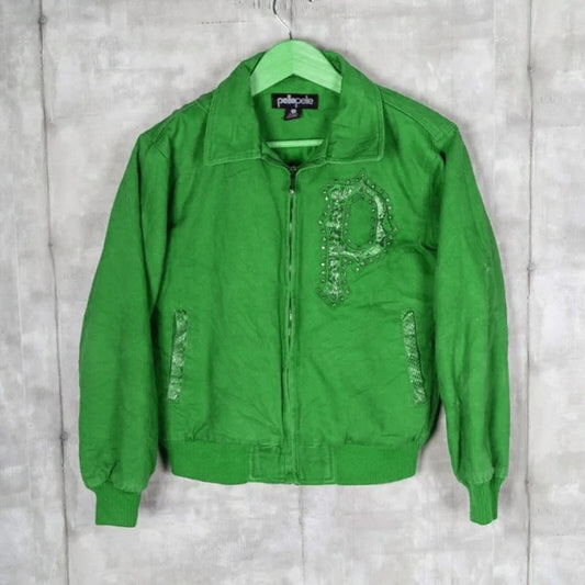 Marc Buchanan Pelle Pelle Mens Vintage Light Green Jacket image 0