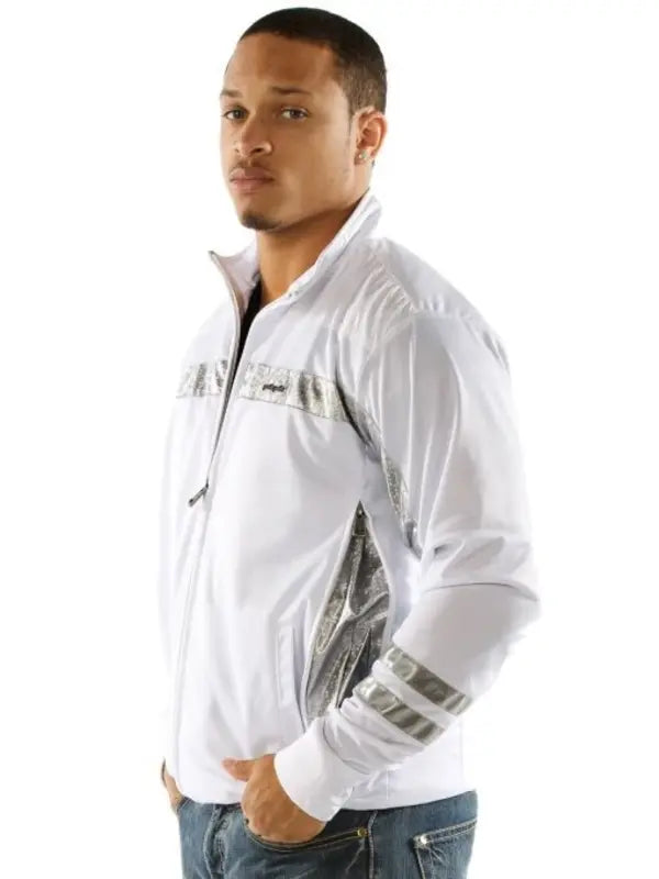 Pelle Pelle White Wool Polyester Jacket image 0