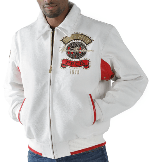 Mens Pelle Pelle White World Tour Jacket image 0