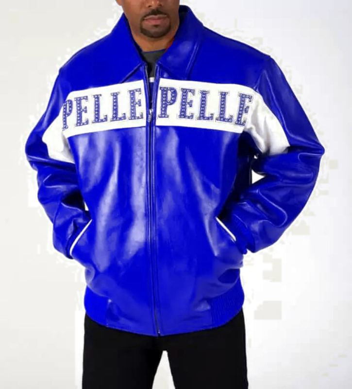 Pelle Pelle Blue White World’s Best 1978 Studded Jacket image 0