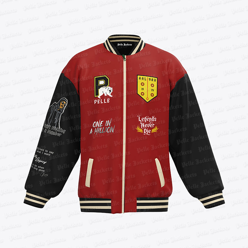 Aaliyah Legends Never Die Red Varsity Jacket image 1