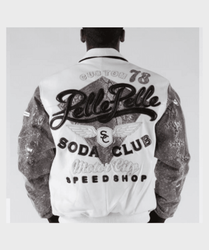 Pelle Pelle Mens Sportster White Plush Sienna Soda Club Jacket image 0