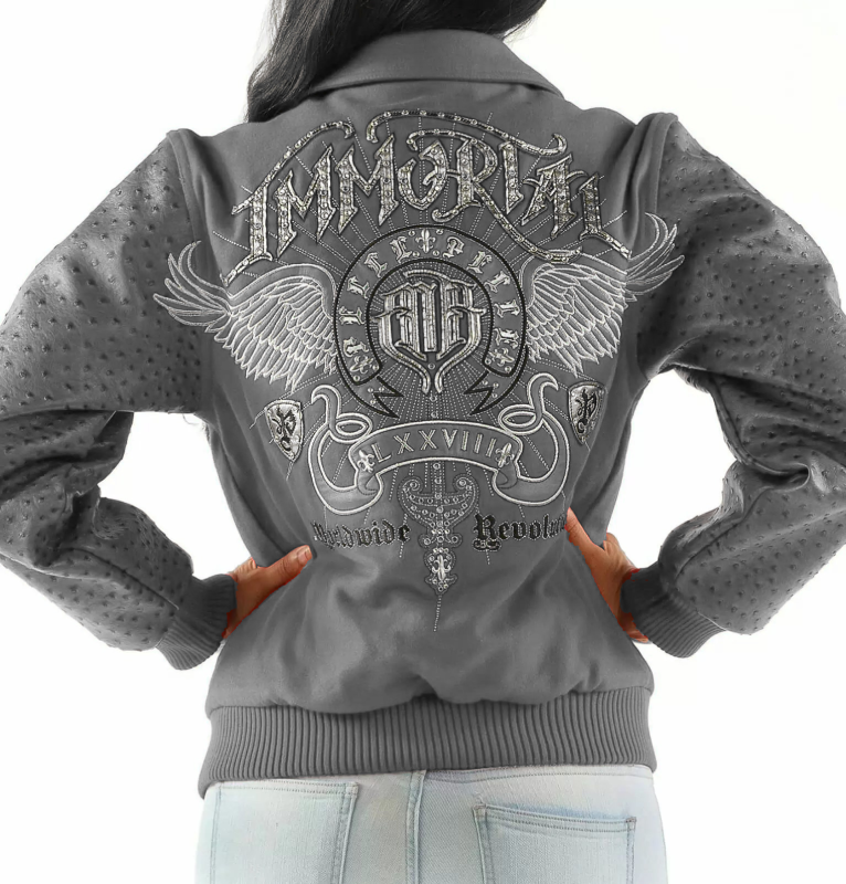 Pelle Pelle Ladies Gray Immortal Worldwide Revolution Jacket image 0