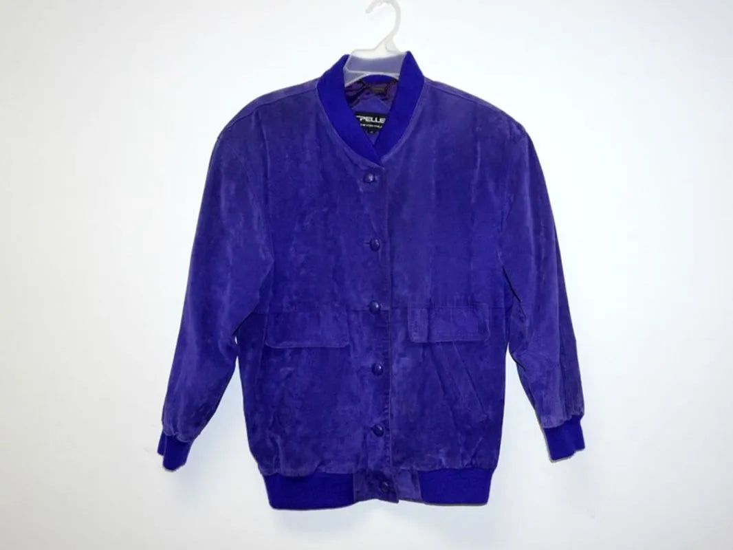 Pelle Pelle Vintage Purple Suede Bomber Jacket image 0