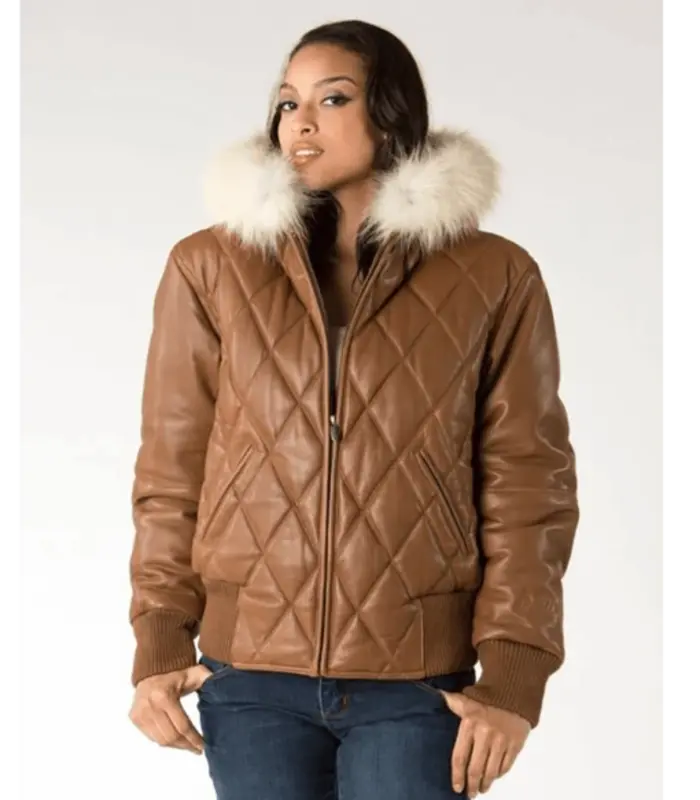 Pelle Pelle Women Quilted Fur Hood Jacket image 0