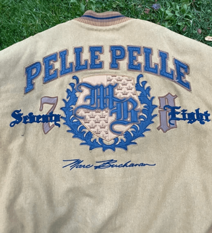 Pelle Pelle Gray Varsity Bomber Jacket image 1