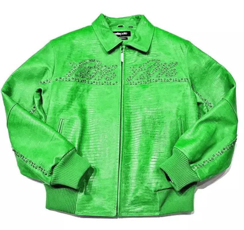 Pelle Pelle Mens Marc Buchanan Green Signature Jacket image 0