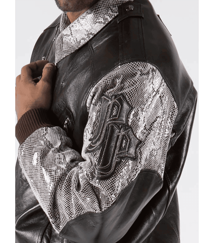Pelle Pelle Black and Grey Leather Jacket image 1