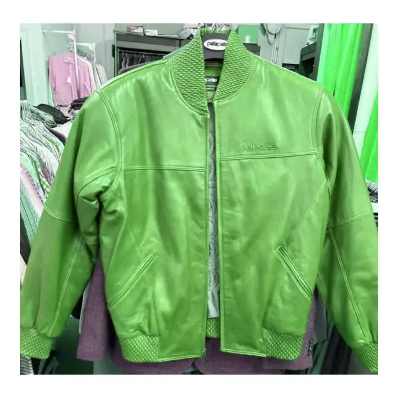 Pelle Pelle 1978 Green Basic Leather Jacket image 0