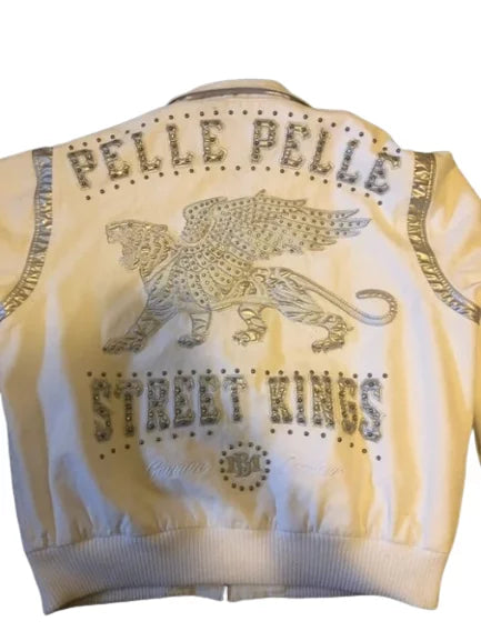 Pelle Pelle Street Kings White Leather Jacket image 0