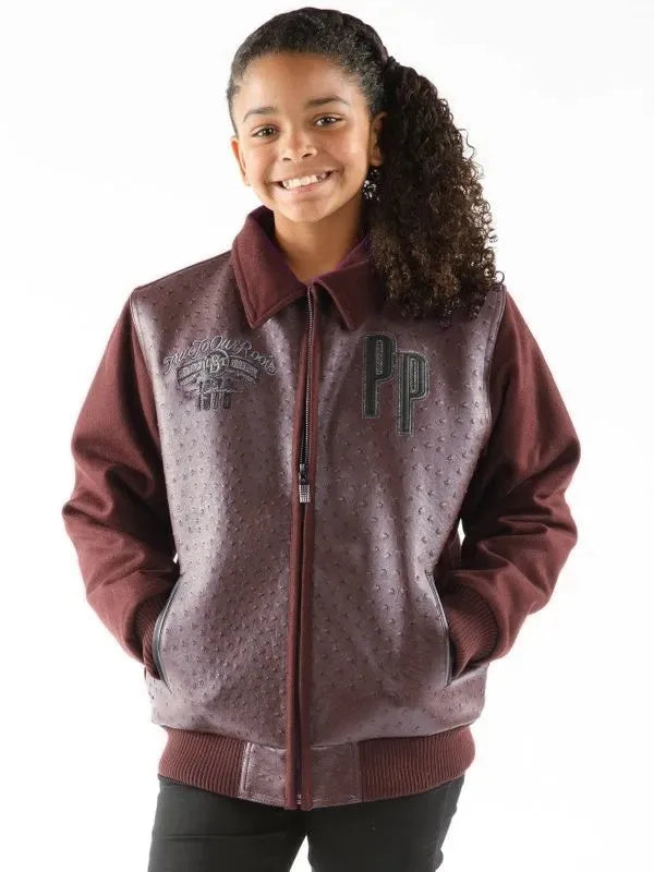 Pelle Pelle Kids Rust Shirt Collar Jacket image 0