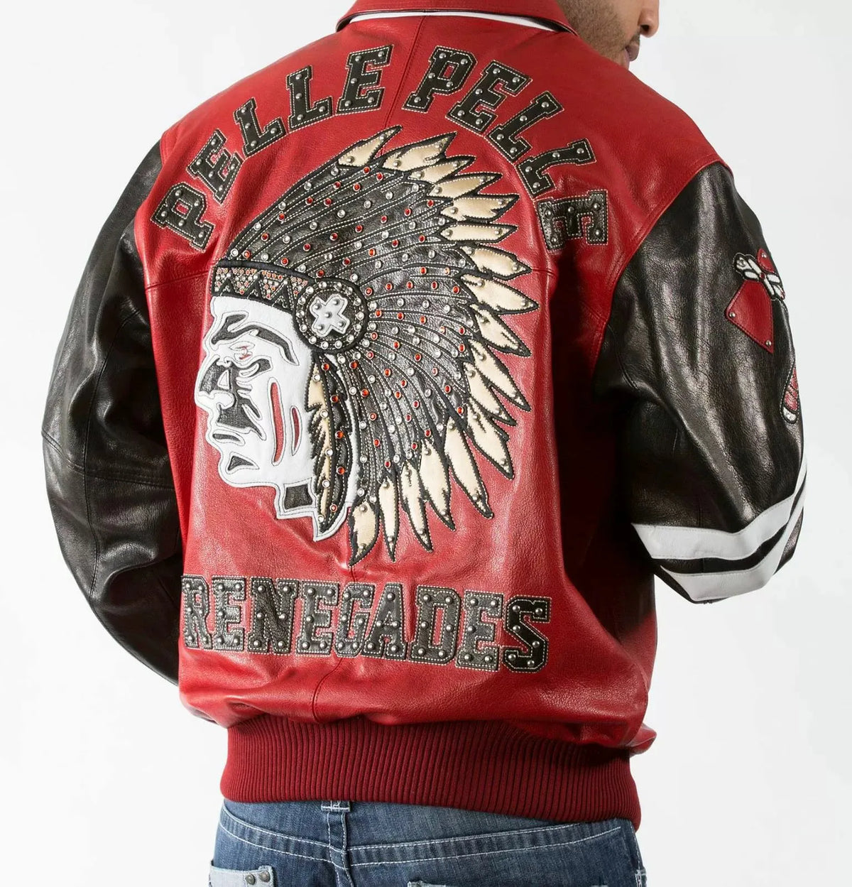 Pelle Pelle Indian Renegades Fire Red Leather Jacket image 1