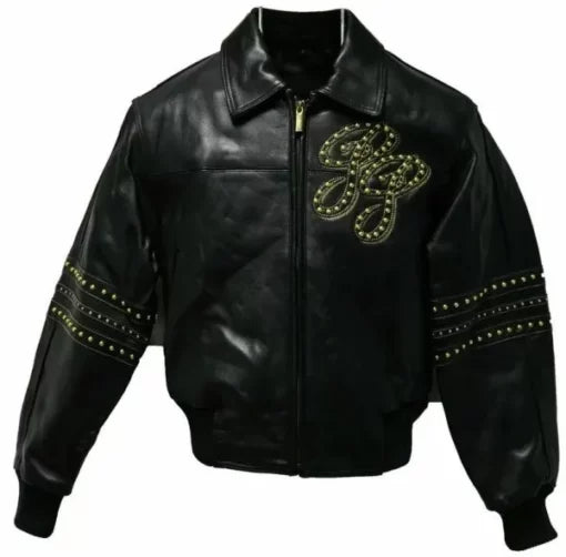 Men’s Pelle Pelle Black & Gold Varsity Jacket image 0