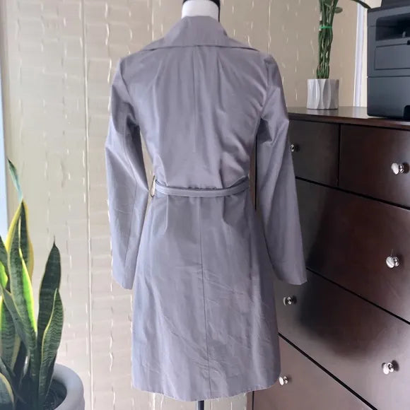 Pelle Pelle Womens Gray Long Trench Coat image 1
