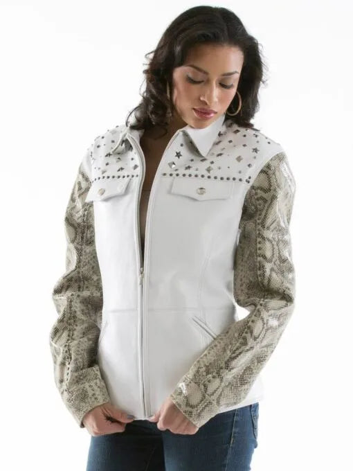 Pelle Pelle Womens Signature Born Free White Jacket image 0