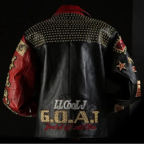 Pelle Pelle Black Red Leather Jacket image 1
