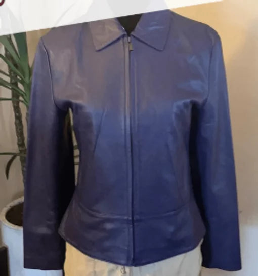 Pelle Dark Purple Leather Jacket image 0