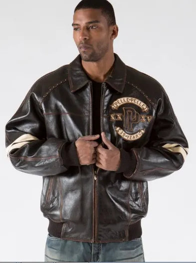Pelle Pelle Panther Brown Sienna Mens Leather Jacket image 1