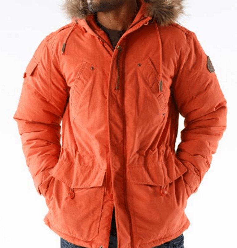 Pelle Pelle Fur Hood Snorkel Orange Puffer Jacket image 0