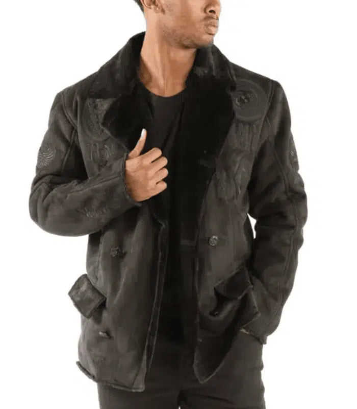 Pelle Pelle Victory Brown Pea Coat image 0