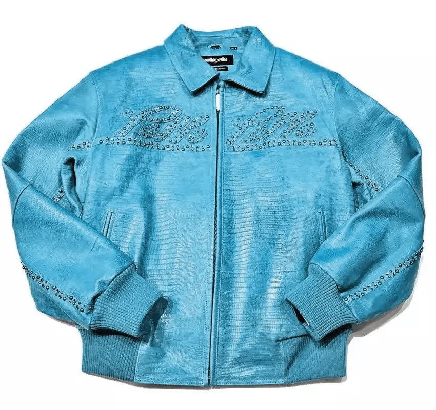 Pelle Pelle Mens Marc Buchanan Turquoise Signature Jacket image 0