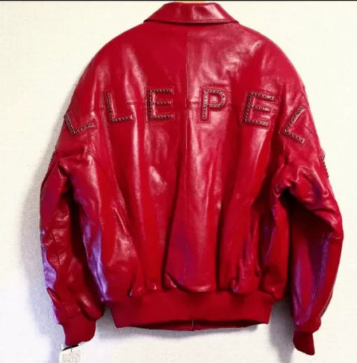 Red Pelle Pelle Studded Leather Jacket image 1