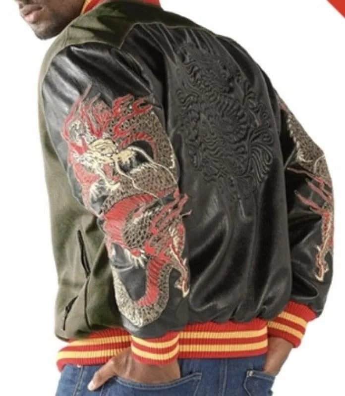 Mens Pelle Pelle Dragon Heart Olive Jacket image 0