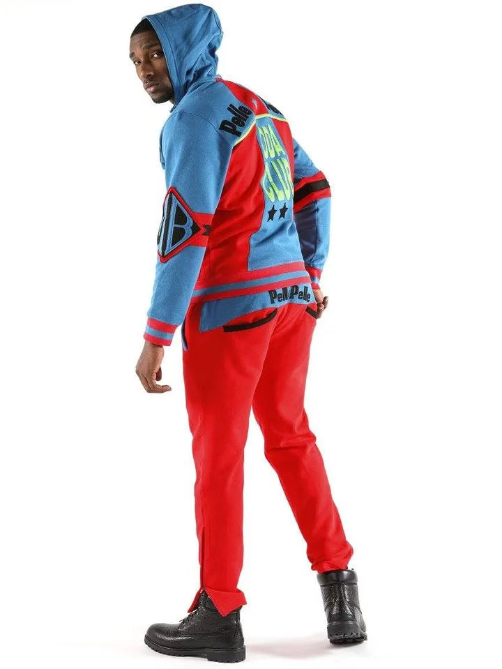 Pelle Pelle Mens Vintage Red & Blue MB Tracksuit image 4