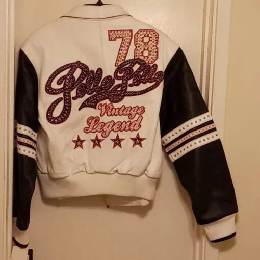 Pelle Pelle White and Black Leather Jacket image 1