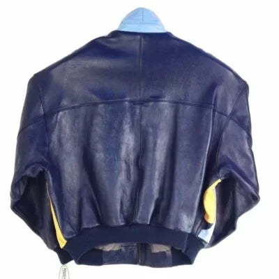 Pelle Pelle Blue Men Leather Bomber Jacket image 1