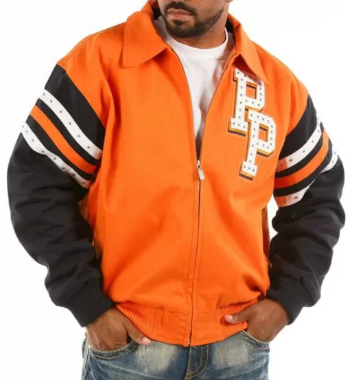Pelle Pelle Orange Black Chicago Tribute Windy Jacket image 1