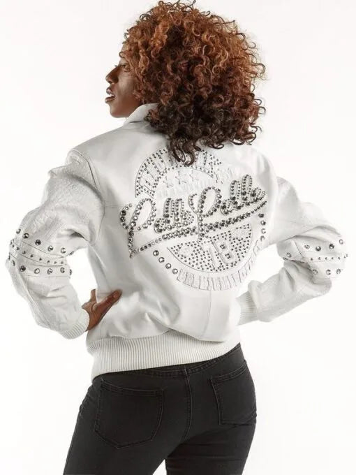 Pelle Pelle Women White Leather Jacket image 2