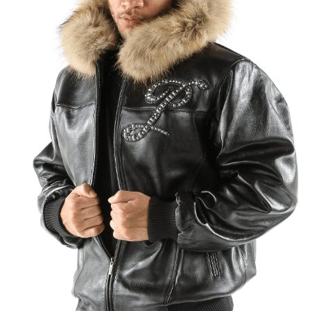 Pelle Pelle New Black Hooded Script Jacket image 0