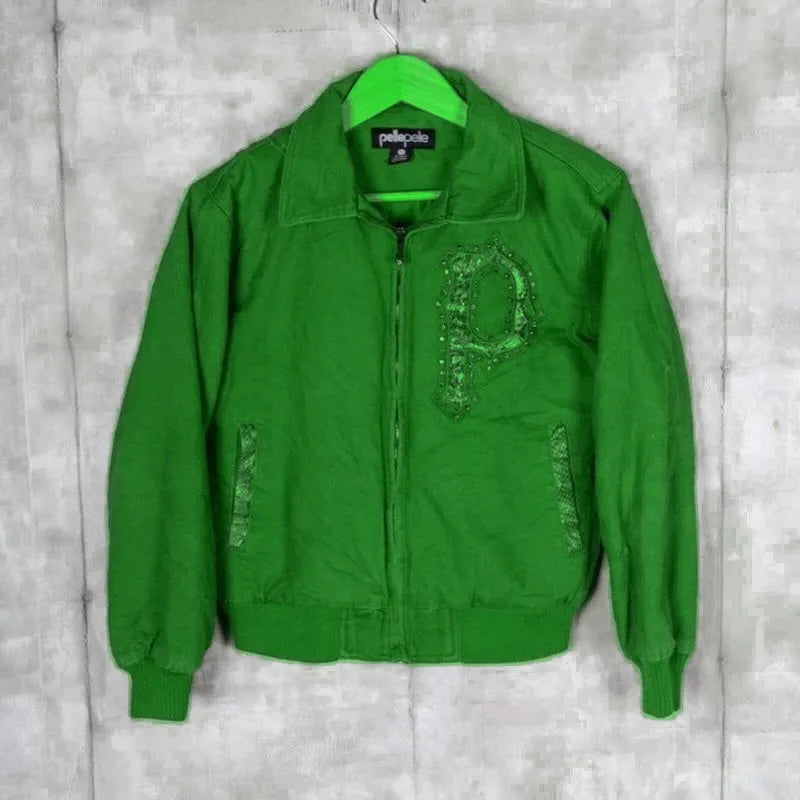 Pelle Pelle Marc Buchanan Mens Vintage Dark Green Jacket image 0