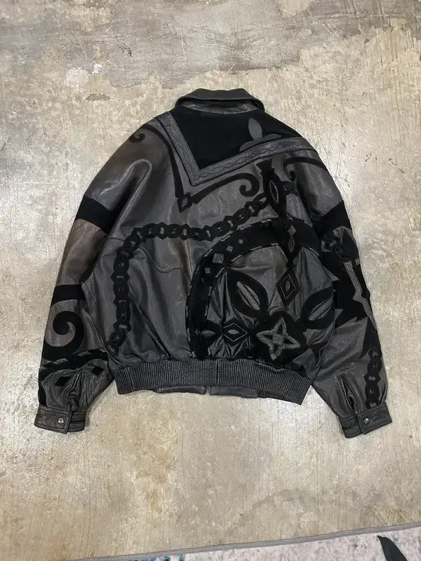 90s Pelle Pelle Marc Buchanan chain tribal tattoo leather image 2