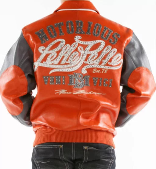 Orange Pelle Pelle Notorious Studded Leather Jacket image 1