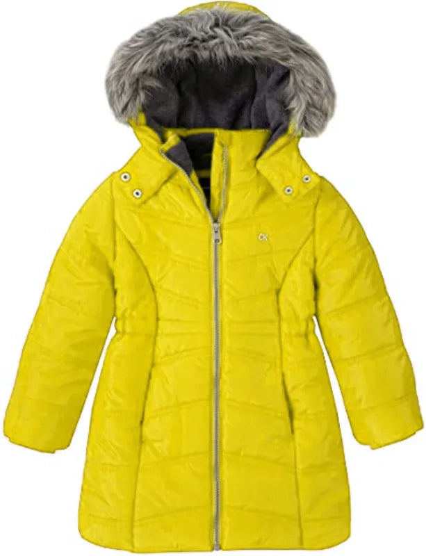 Pelle Pelle Kids Long Puffer Aerial Cabaret Yellow Coat image 0