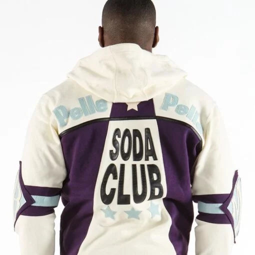Pelle Pelle White and Purple Hoodie image 1