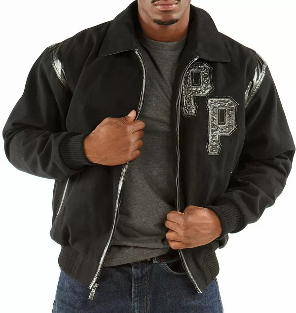 Pelle Pelle Mens Street Kings Black Wool Jacket image 0