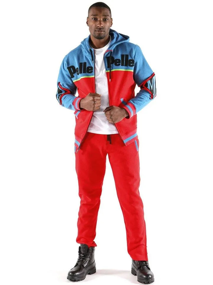 Pelle Pelle Mens Vintage Red & Blue MB Tracksuit image 3
