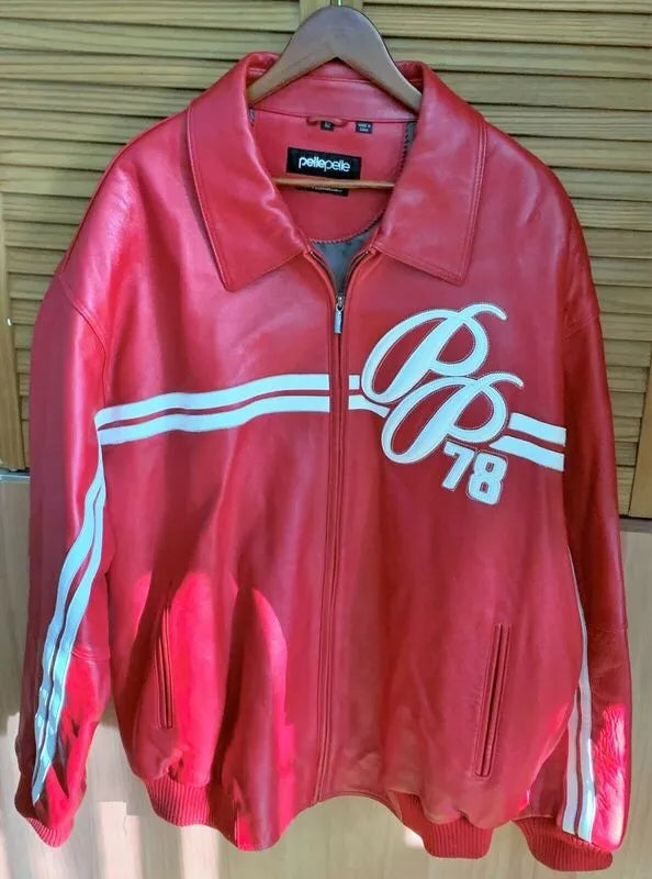Pelle Pelle Marc Buchanan Soda Club Red Leather Jacket image 0