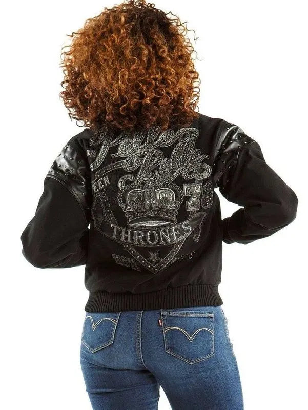 Pelle Pelle Womens Queen of Thrones Black Wool Jacket image 1