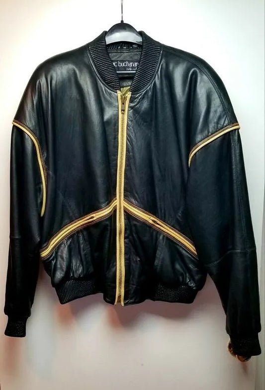 Vintage Marc Buchanan Pelle Pelle Leather Black Jacket image 0