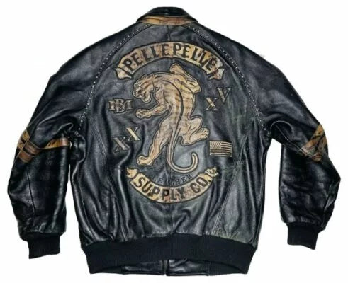 Pelle Pelle Studded Tiger Leather Jacket image 0