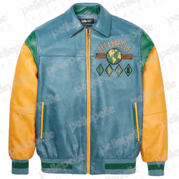 World Famous Multicolor Turquoise Soda Club Plush Jacket image 0