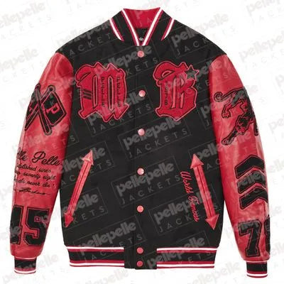 Pelle Pelle New Varsity Red Plush Jacket image 0