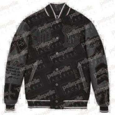 Pelle Pelle New Varsity Black Plush Jacket image 0