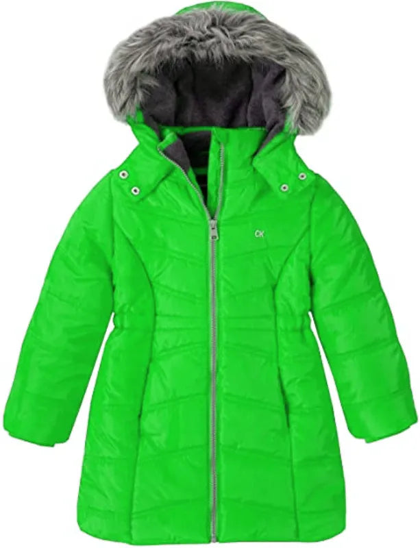 Pelle Pelle Kids Long Puffer Aerial Cabaret Green Coat image 0